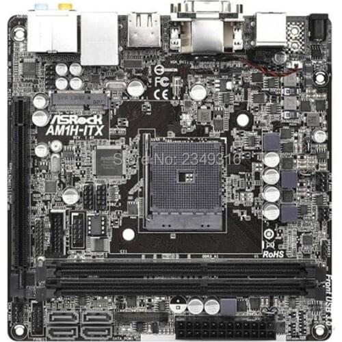 Used Original AM1 Motherboard for ASRock AM1H-ITX Desktop Board USB3.0 SATA3 DDR3