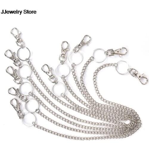 Hot Fashion Rock Punk Trousers Keychain 49cm Long Metal Wallet Belt Key Chain Hipster Jean Keychains HipHop Key Chains Jewelry