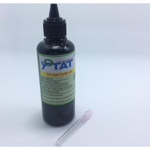 YOTAT 100ml Refill Dye Ink Compatible for Epson T0771 T0781 T0791 T0801 T0811 T0821 T0811N T0821N T0851 T0851N T0981
