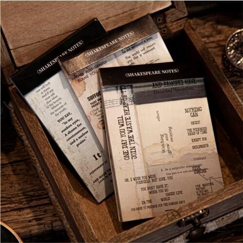 15 pcs/book Shakespeares notes Decorative Stickers Scrapbooking diy Label Diary Stationery Album Journal Retro writable Stick