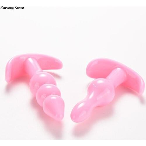 Erotic Toy Silicone Anal Dildo No Vibrator Male Prostate Massager Anal Beads Plug G Spot Butt Plug Masturbation Anal Sex Toys