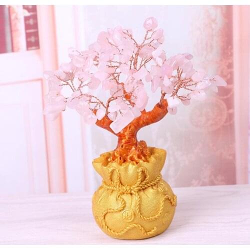 Stones and crystals citrine quartz crystal gem money tree for holiday gift money wealth bay