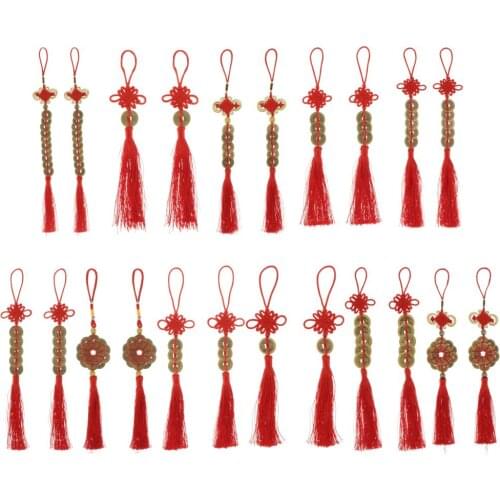 Qing Dynasty Chinese Knot Good Luck Coins Fortune Auspicious Lucky Car Decor