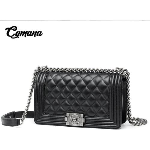 Classic Diamond Lattice Chain Bags Women Brand Luxury Bessenger Bag Sheepskin Leather Handbags Lady Designer Crossbody Bags 2021