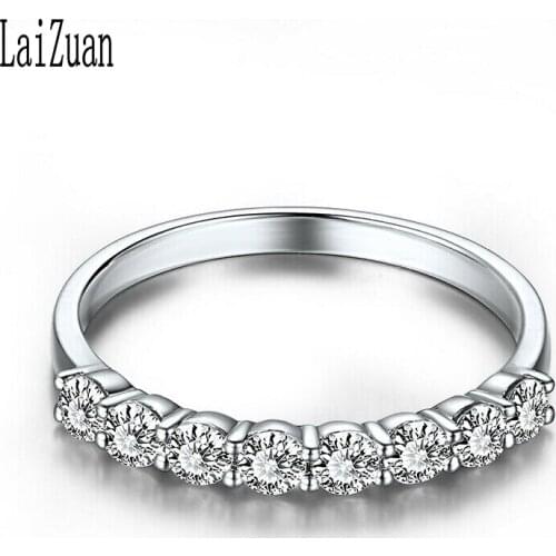 LaiZuan Moissanite Ring Sterling Silver 925 VVS/DEF 0.8CT Lab Grown Moissanite Diamond Wedding Engagement Fine Jewelry Ring