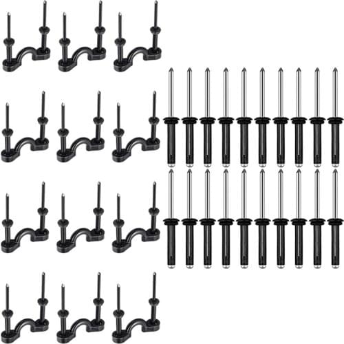 12Pcs Kayak Pad Eye Tri-Grip Rivet 3/16 Inch Deep Water Long Grip Mounting Rivet for Installing Kayak,Canoe Accessories