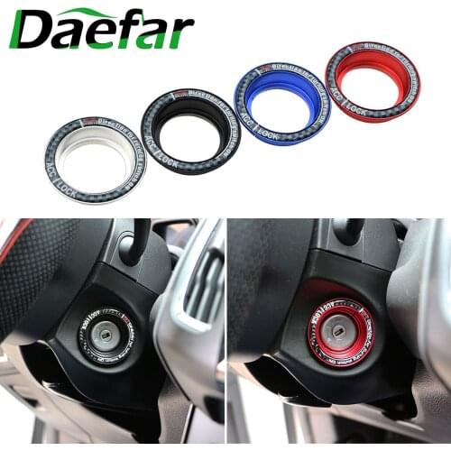 Aluminum Alloy Ignition Key Ring Switch Cover Interior Accessories For Ford Focus 2 3 4 Kuga Escape Mondeo 2013 - 2016