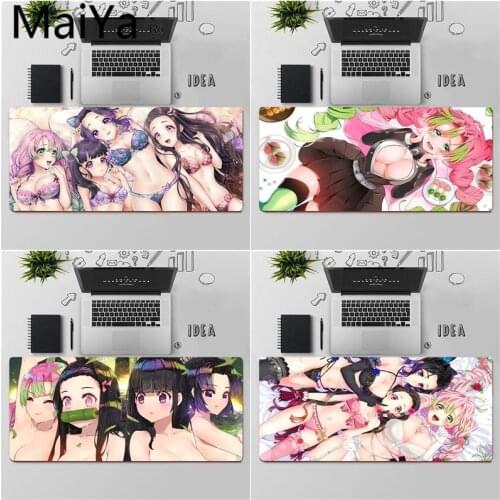 Maiya Sexy Girl Anime Demon Slayer Kimetsu No Yaiba Office Mice Gamer Soft Mouse Pad Free Shipping Large Mouse Pad Keyboards Mat