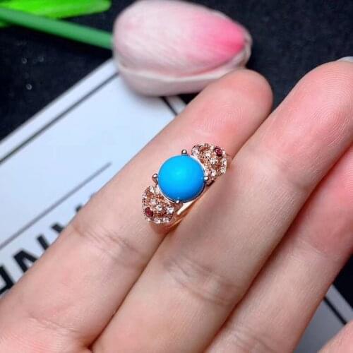 New Coming 100% Natural and Real Turquoise Ring 925 sterling silver Wholesales Fine jewelry
