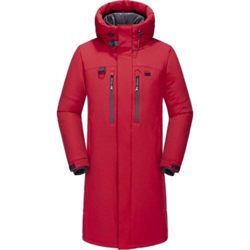 New Winter Mens Long Type Duck Down Jackets Outdoor Camping Hiking Climbing Warm Clothes Women Thickening Plus Size Loose Coat