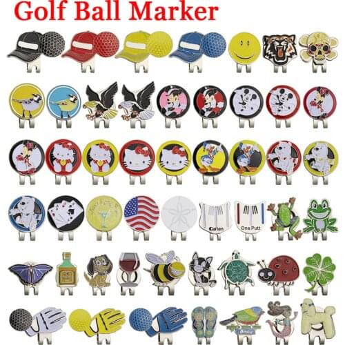 New Golf Ball Mark+Golf Hat Clip Magnetic Alloy marker golf accessories Eagle Tiger One putter Flog Wine Glass Lucky clover