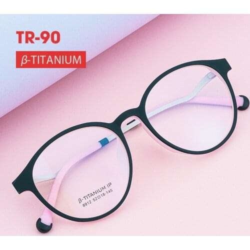 KatKani New Retro Round Titanium Eyeglasses Frame Men And Women Ultralight TR90 Myopia Optical Prescription Glasses Frame K8912