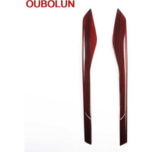 OUBOLUN ABS Special Paint For Ford Explorer 2016 2017 interior Front Console Air Vent Cover Panel Interior Trim 2pcs
