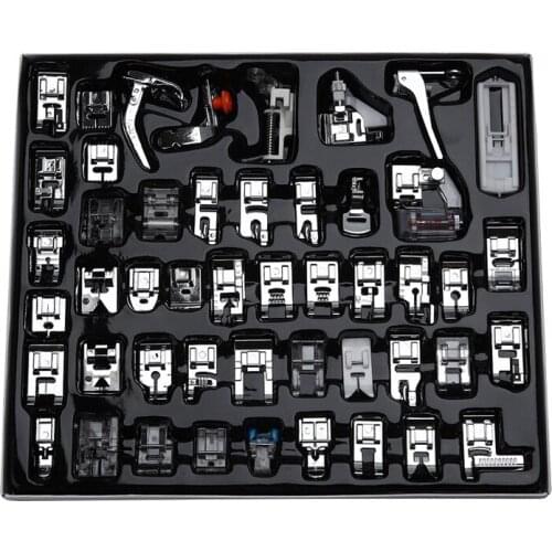 Professional 48pcs Sewing Machine Presser Feet Set for Brother, Babylock, Singer, Janome, Elna, Toyota, New Home, Simplicity, Ke