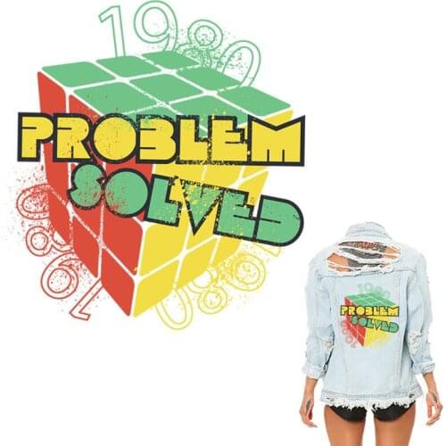 RubikS Cube Sticker Patches Washable New Design Diy Accessory Clothes Decoration Print On T-Shirt Parches Ropa