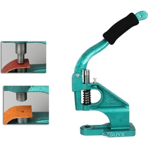 Manual Tabletop Grommet Machine Leather Fabric Hand Press Punching Tool