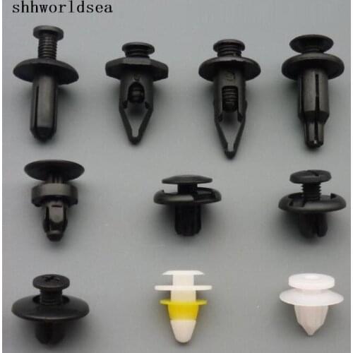 Shhworldsea 100PCS car fastener scuff plate retainer front rear bumper push type clip fender splash shield for honda for toyota