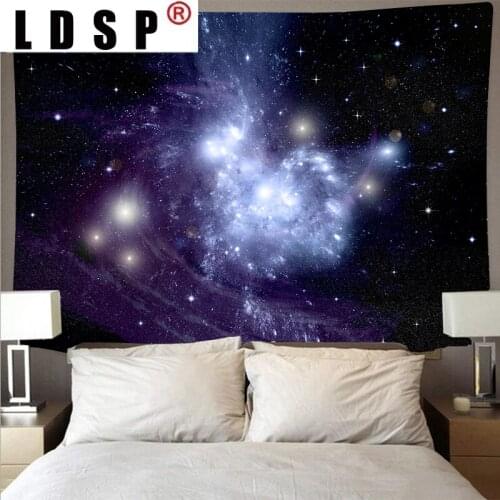 LDSP Spectacular Space Galaxy Wall Cloth Large Art Tapestry Psychedelic Hanging Beach Towel Polyester Fiber Blanket Home Decor
