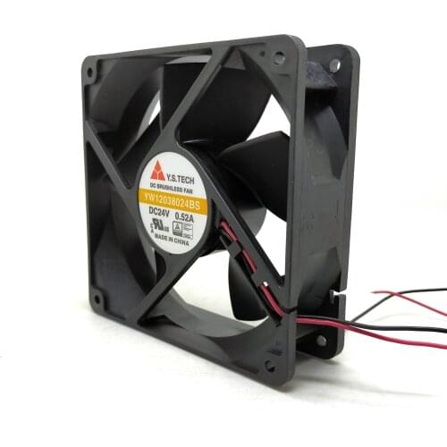 Yw12038024bs Y.S Tech 12038 120X38mm DC 24V Two-Wire Inverter Chassis Cooling Fan