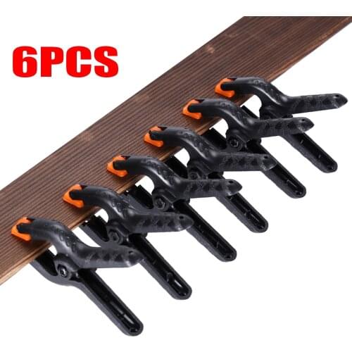 6pcs/lot 2inch A-type Plastic Nylon Adjustable Clamps for Woodworking Tools Spring Clip Carpentry Clamps