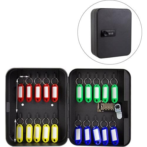 Iron Password Key Box Digital Code Lock Put 20pcs Keys Key Cabinet Spare Key Organizer Storage Box for Offices Warehouses