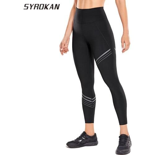SYROKAN Print Yoga Leggings For Women Contrast Color Kinny High Waist Pants Sports Tights Woman Gym Clothing Running Workout