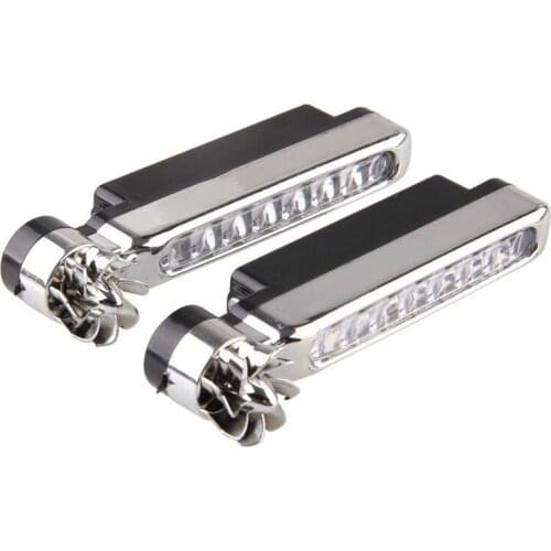 1Pc Car Running Lights Styling No Need External Power Supply Car Daytime Wind Energy 8 LED Daylight Headlight Lamp