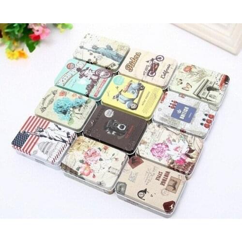 100pcs new Colorful mini tin Metal box Sealed jar packing jewelry candy box small storage cans Coin earrings headphones gift box