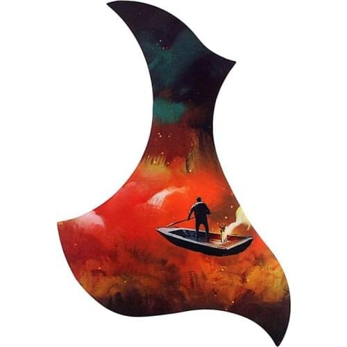 128mm Folk Acoustic Guitar Pickguard Self-adhesive Pick Guard Sticker for Guard Sticker Acoustic Guitar Accessories Guitar Parts