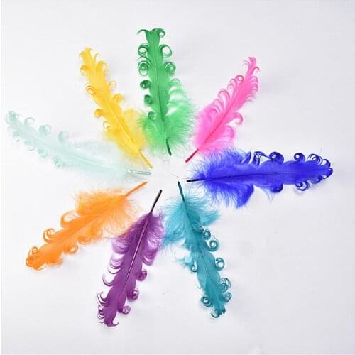 20pcs New curly Goose Feathers plumes diy feather for craft Halloween Christmas wedding costumes hat Decorative plumas 13-18cm