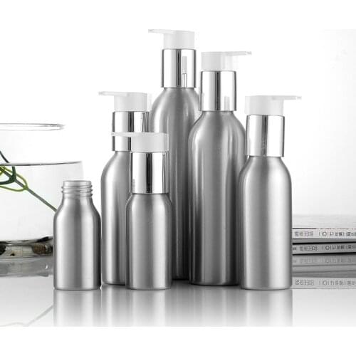 40-250ml Aluminum Pump Bottle High Quality Lotion Pump Shampoo Lotion Pump Refillable Bottle Liquid Dispenser Travel Container
