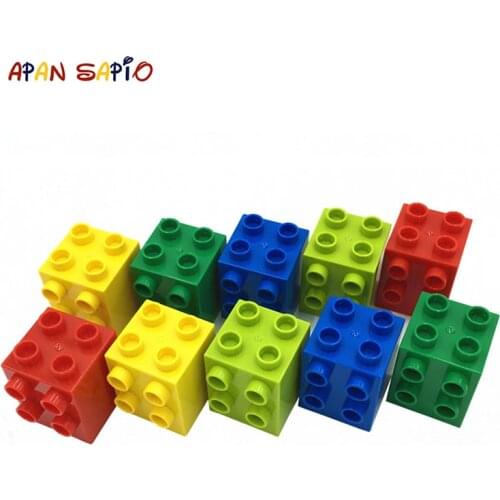 8PCS BIG Size DIY Building Blocks Double Sided Bricks 2x2Dots Educational Creative Compatible brands bricks Toys for Children