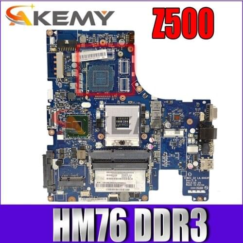 Akemy For Lenovo Ideapad Z500 Laptop Motherboard VIWZ1 Z2 LA-9063P Main Board HM76 DDR3 (DVD Connector 10PIN)