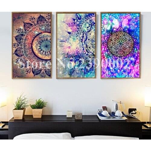5D Diy Diamond Painting Mysterious Mandala Full Diamond Embroidery Buddhist Decorative Painting Living Room decor Gift