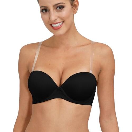 YBCG Women Bra Push Up Strapless Brassiere Plus Size Padded Multiway Lingerie With Silicone Back Womens Underwear Dropshipping