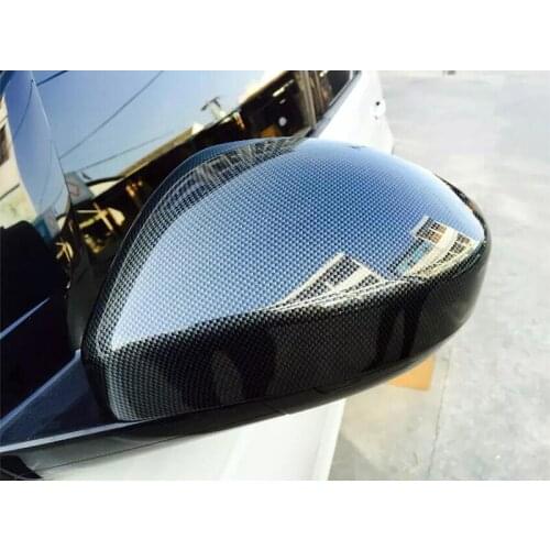 For Range Rover Velar 2018 2PCS Car Rearview Side Mirror Cover Trim Carbon Fiber ABS Chrome Car Styling Auto Accessories