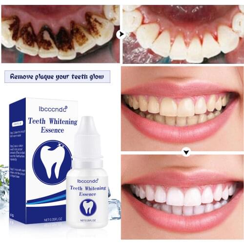 10ml Teeth Whitening Essence With Swabs Teeth Brightening Bleaching Serum Effect Remove Plaque Stain Oral Cleanser TSLM2