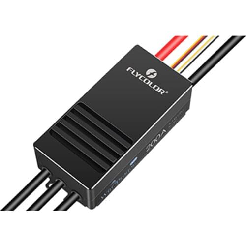 Flycolor 200A /130A 5-14S ESC Support Mobile APP Programming Air Switching Motor Steering High Performance 32 Bit MCU