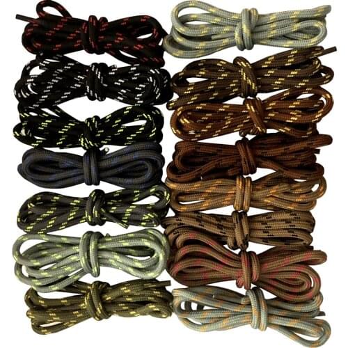 Good Quality Round Shoelaces Polyester Laces Strings Cords Ropes for Working Hiking Boots 140 CM / 55 Inch
