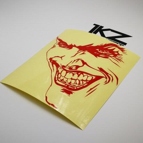 JKZ STKART Vinyl Die Cut Car Stickers Decals Joker Face 16 x 14 cm for Motor Bike Laptop Helmet Decorated Stickers