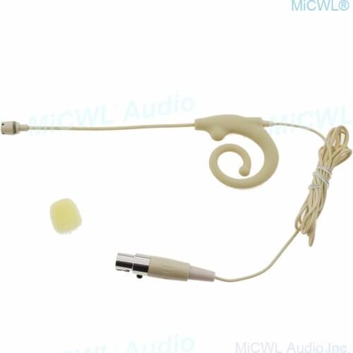 All new design snail ears hang Cardioid Microphone for Shure ULX SLX PGX UR QLX GLX Wireless BeltPack Headset System TA4F mini
