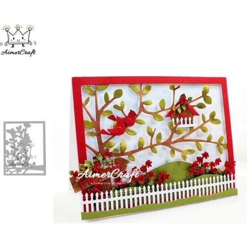 Tree Background Metal Cutting Dies Scrapbooking Stencil For DIY Paper Card Decorative Embossing Die Cut Craft Dies New 2019