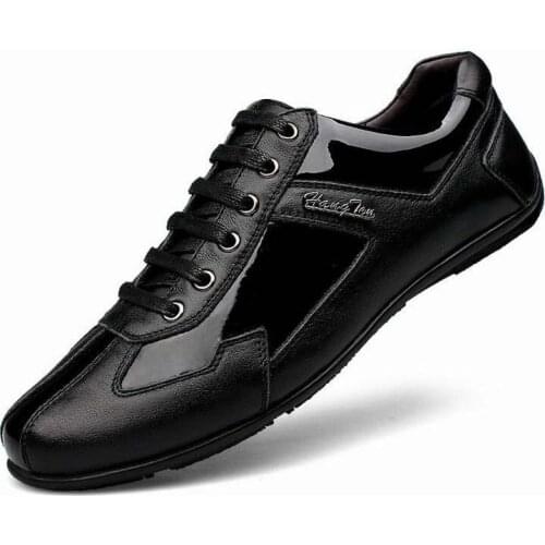 2017 Plus size 36-48 Men Flats Shoes Genuine Leather lovers Casual Lace-Up Dress Oxford Fashion Traval Driving Shoes Comfortable