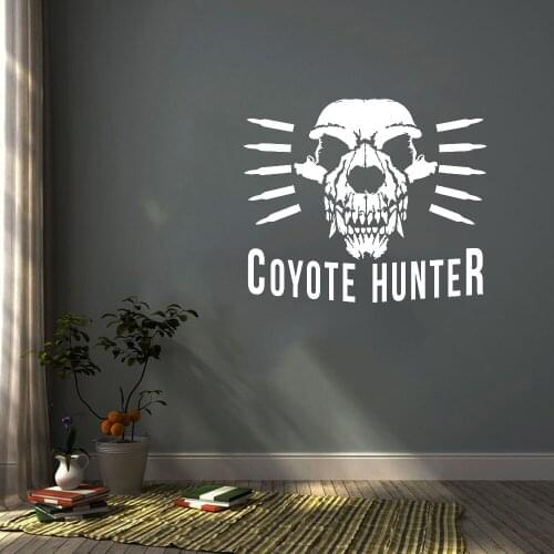 English Alphabet Animals Car Sticker Coyote Hunter Car Decor Motorcycles Waterproof Reflective Vinyl Decal DW6825