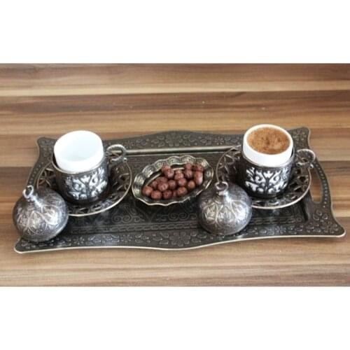 2 personality Antique Yellow Authentic Coffee Set 11 Piece