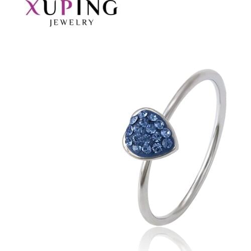 Xuping Jewelry fashion Dainty Ring of Wild Style with Unique Design Heart Crystals 15695