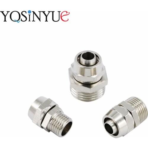 OD 4/6/8/10/12mm Hose Tube M5 1/8'' 1/4'' 3/8'' 1/2'' Male Thread Pneumatic Fast Twist Fittings Quick Joint Coupler Connector