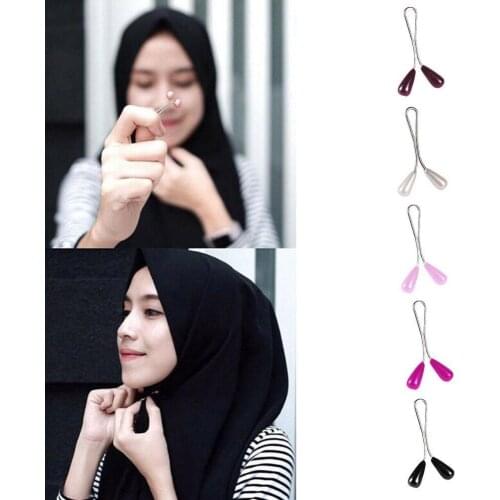 Multicolor Headscarf Pearl Pins Clips Pins Up Veil Scarf Muslim Arab Shawl Islamic Accessories Women Jewelry