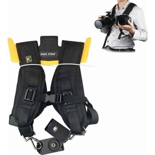 Adjustable Double Dual Shoulder Strap Quick Sling Camera Belt for Canon Nikon