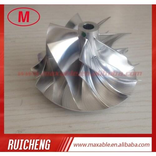 RHF55 48.62/65.00mm 7+7 blades high performance aluminum 2618/Billet/milling compressor wheel for VIET